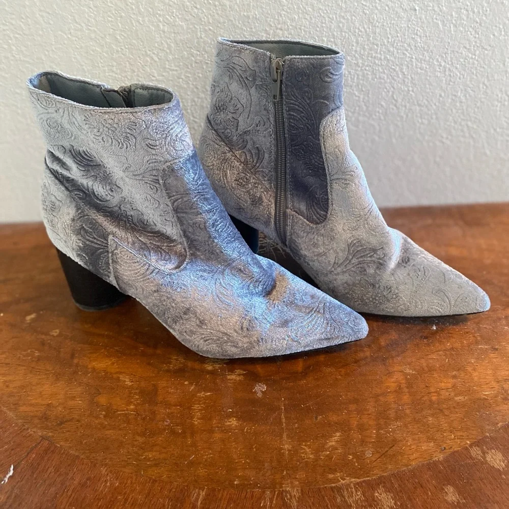 Coconuts by Matisse Alana Blue Ankle Boots with unique round heels